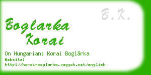 boglarka korai business card